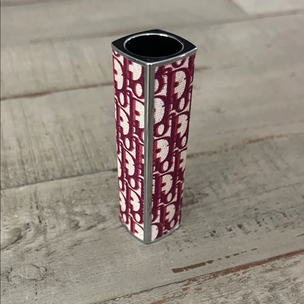 Dior Burgundy and Cream Lipstick Holder